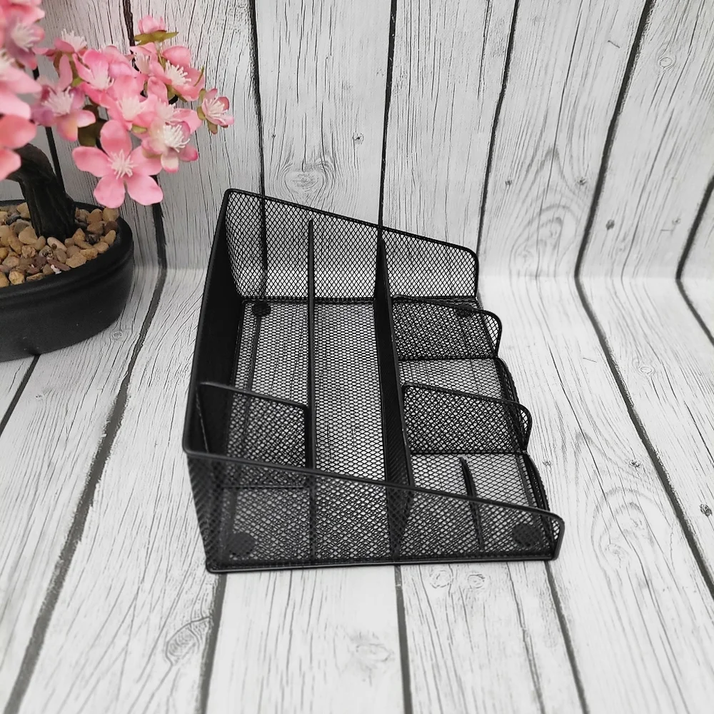 Black Mesh Desk Organizer